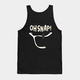 'Oh Snap ' Cool Thanksgiving  Turkey Wishbone Tank Top